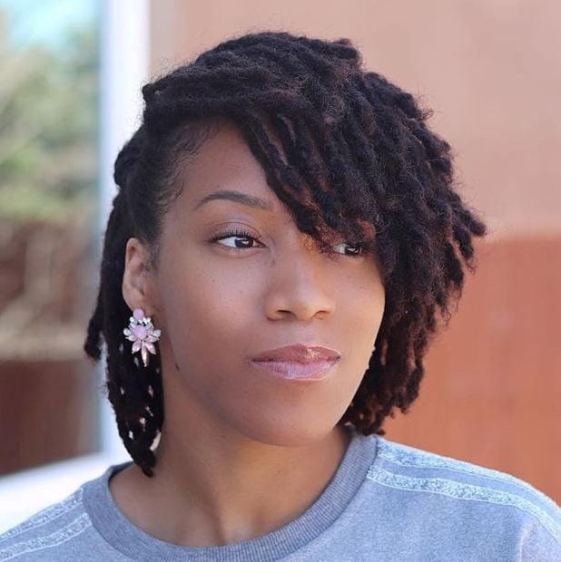 Chin Length Locs With Side Swept Bangs Chin Length Locs With Side Swept Bangs — Classy Locs Hair