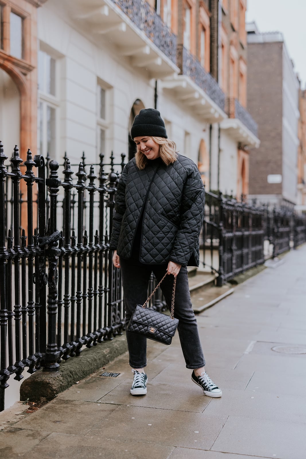 Black Quilted Jacket for Casual City Comfort Black Quilted Jacket for Casual City Comfort — Classy London Outfits