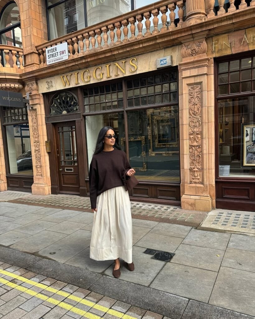 Cream Tiered Skirt for Feminine Charm Cream Tiered Skirt for Feminine Charm — Classy London Outfits