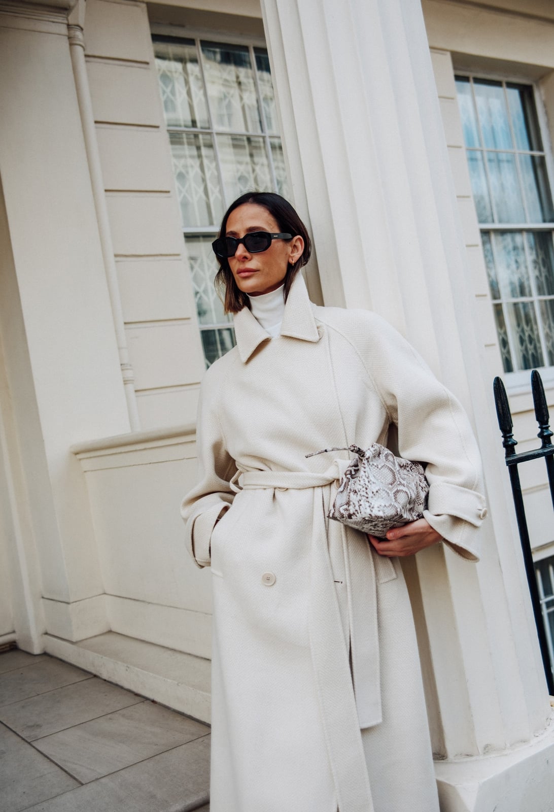 Cream Belted Coat for Quiet Luxury Cream Belted Coat for Quiet Luxury — Classy London Outfits