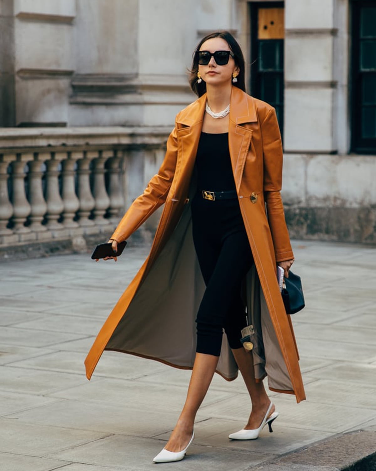 Tan Faux Leather Trench for Smart City Style Tan Faux Leather Trench for Smart City Style — Classy London Outfits