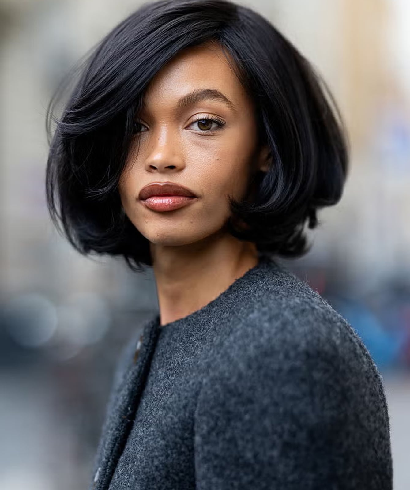 Chin Length Bob With Voluminous Waves — Classy Long Bob