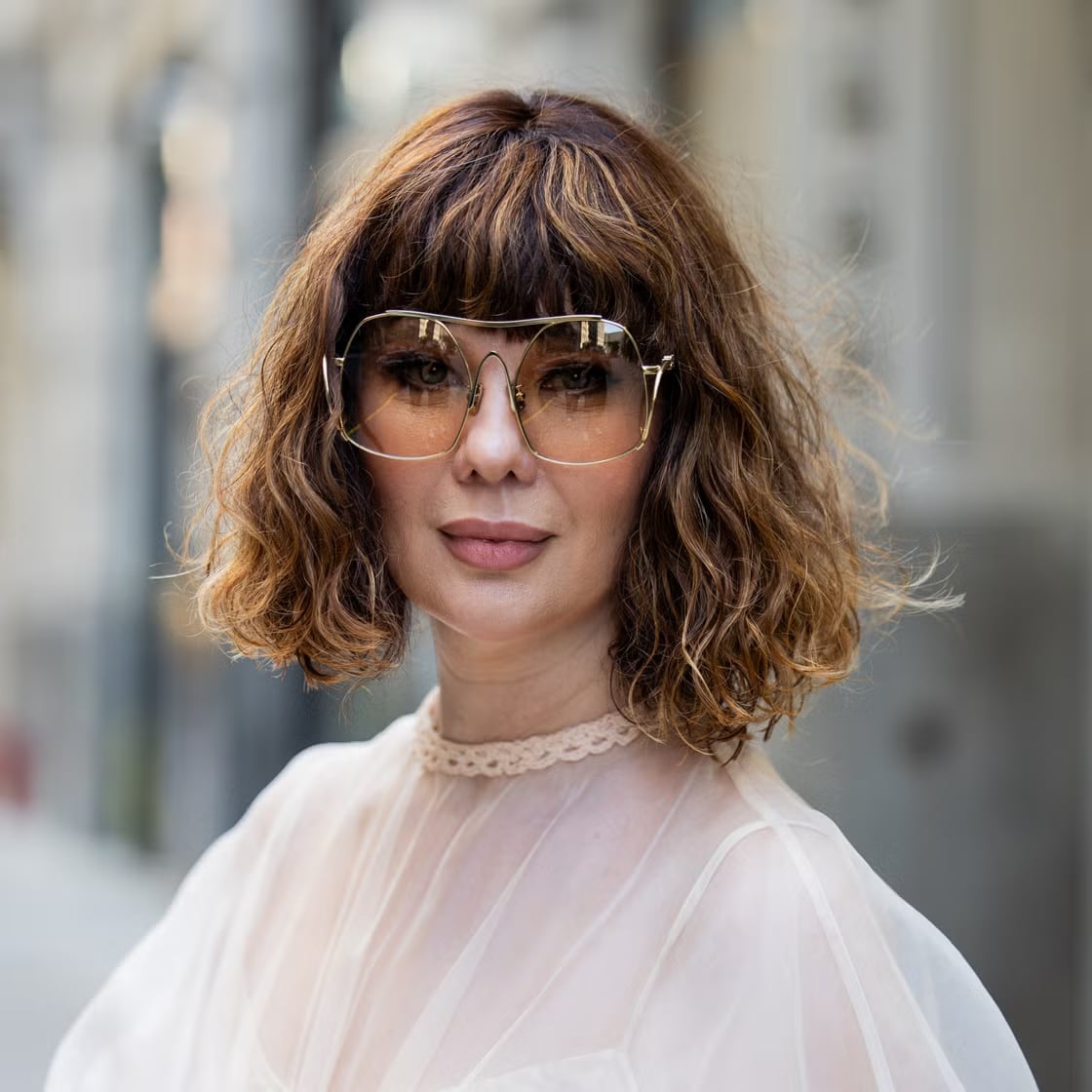 Wavy Brown Bob With Short Bangs Wavy Brown Bob With Short Bangs — Classy Long Bob Hairstyles