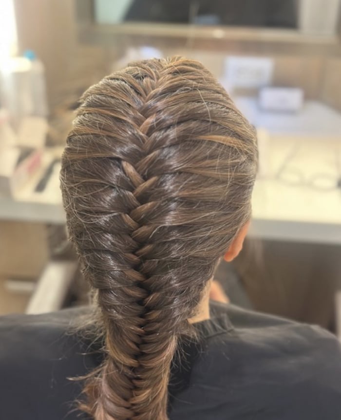 Warm Brown Fishtail Braid, Mid-Back — Classy Long Braids