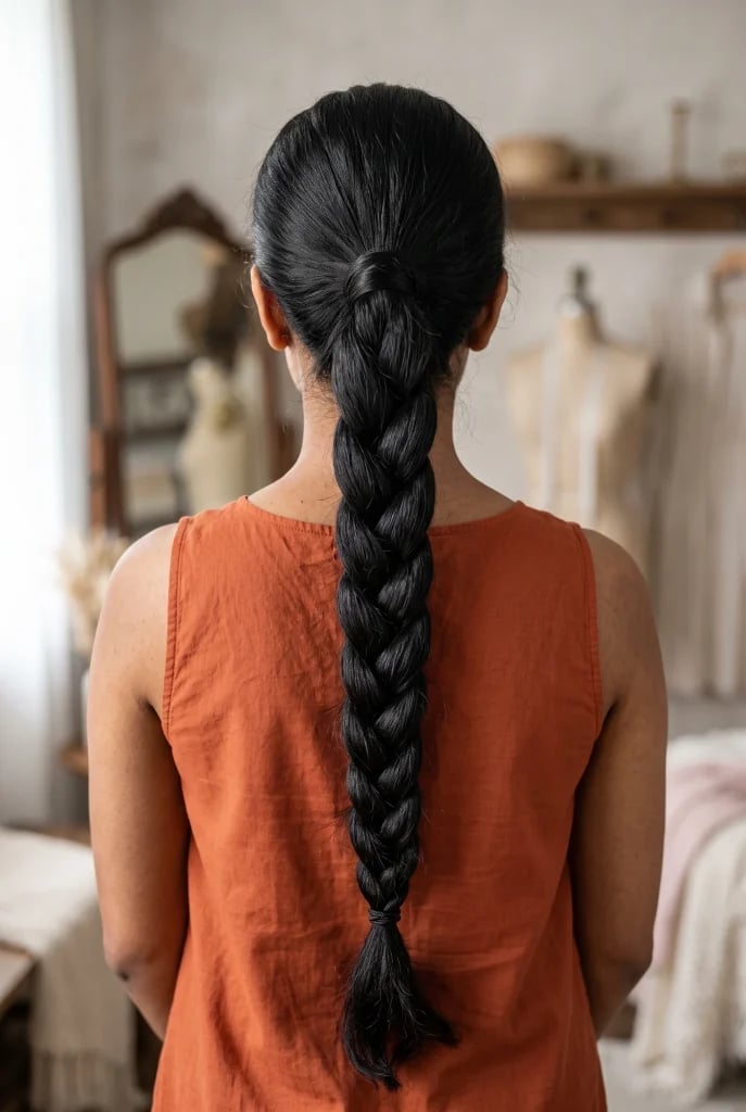 Classic Thick Braid Black — Classy Long Braids