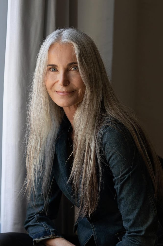 Mid-Back Silver Grey With Side Part — Classy Long Haircuts