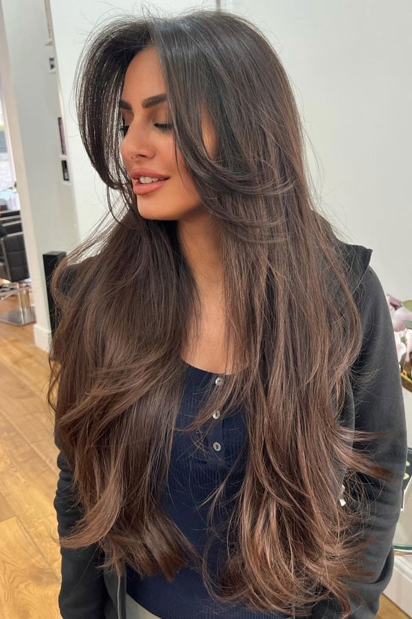 Mid-Back Brunette With Long Layers — Classy Long Haircuts