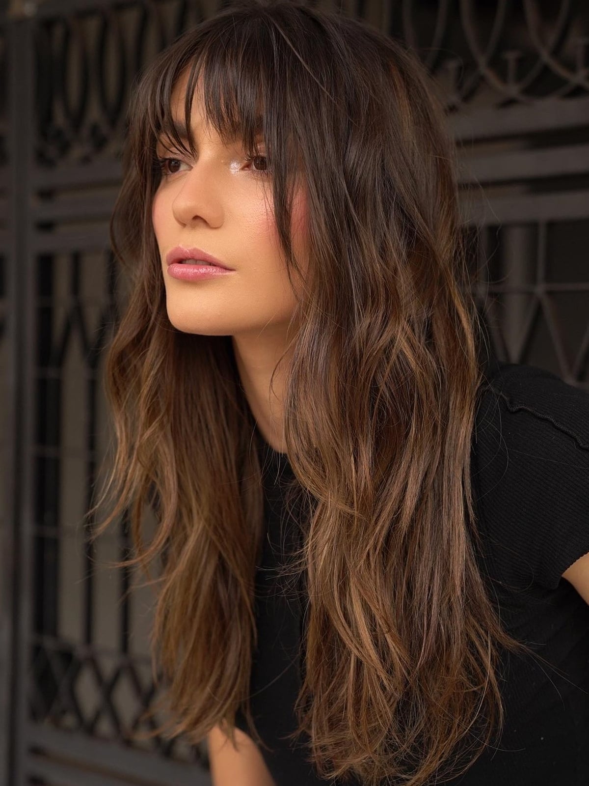 Mid-Back Dark Brown Balayage With Side Part — Classy Long Haircuts