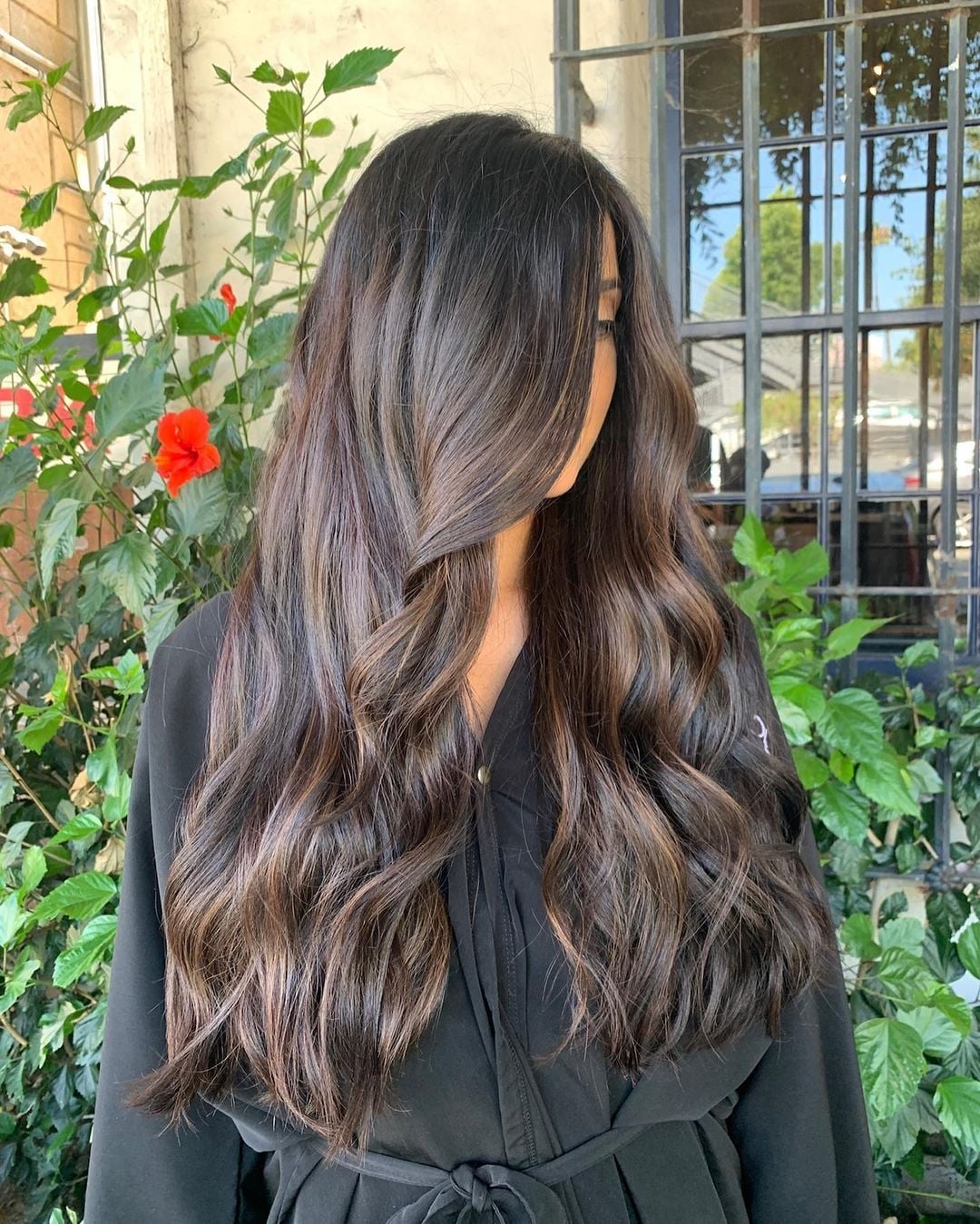 Mid-Back Dark Brown With Side Part Curtain Bangs, Wavy — Classy Long Haircuts