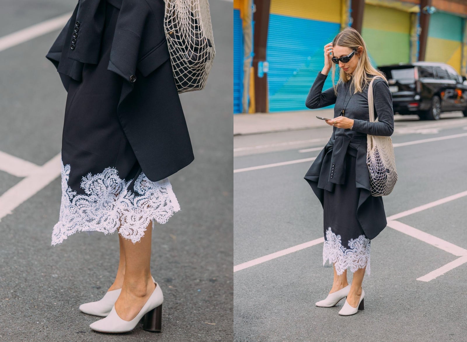 Smart Casual Black Skirt with Lace Trim Smart Casual Black Skirt with Lace Trim — Classy Long Skirt Outfits