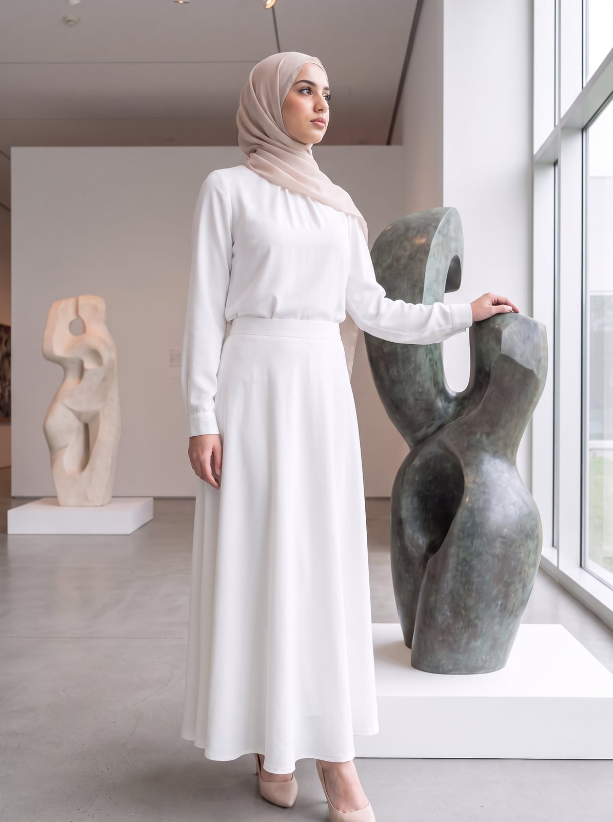 All White A-Line Maxi Skirt Ensemble All White A-Line Maxi Skirt Ensemble — Classy Long Skirt Outfits