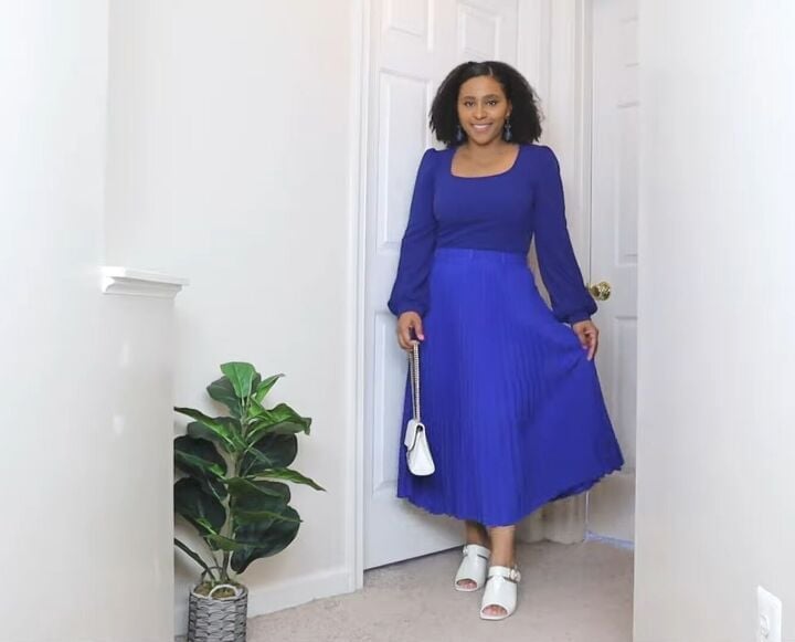 Vibrant Royal Blue Pleated Maxi Skirt Vibrant Royal Blue Pleated Maxi Skirt — Classy Long Skirt Outfits