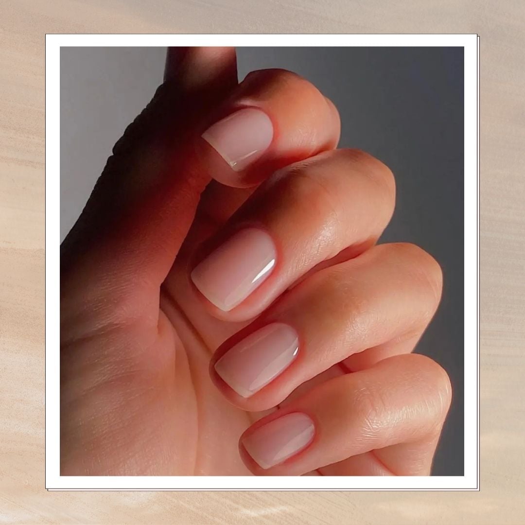 Short Square Milky Pink Glossy Nails Short Square Milky Pink Glossy Nails — Classy Looks Nail
