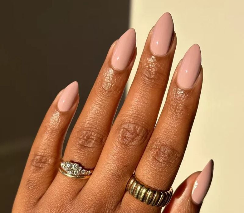 Short Almond Light Pink Nude Glossy Nails Short Almond Light Pink Nude Glossy Nails — Classy Looks Nail