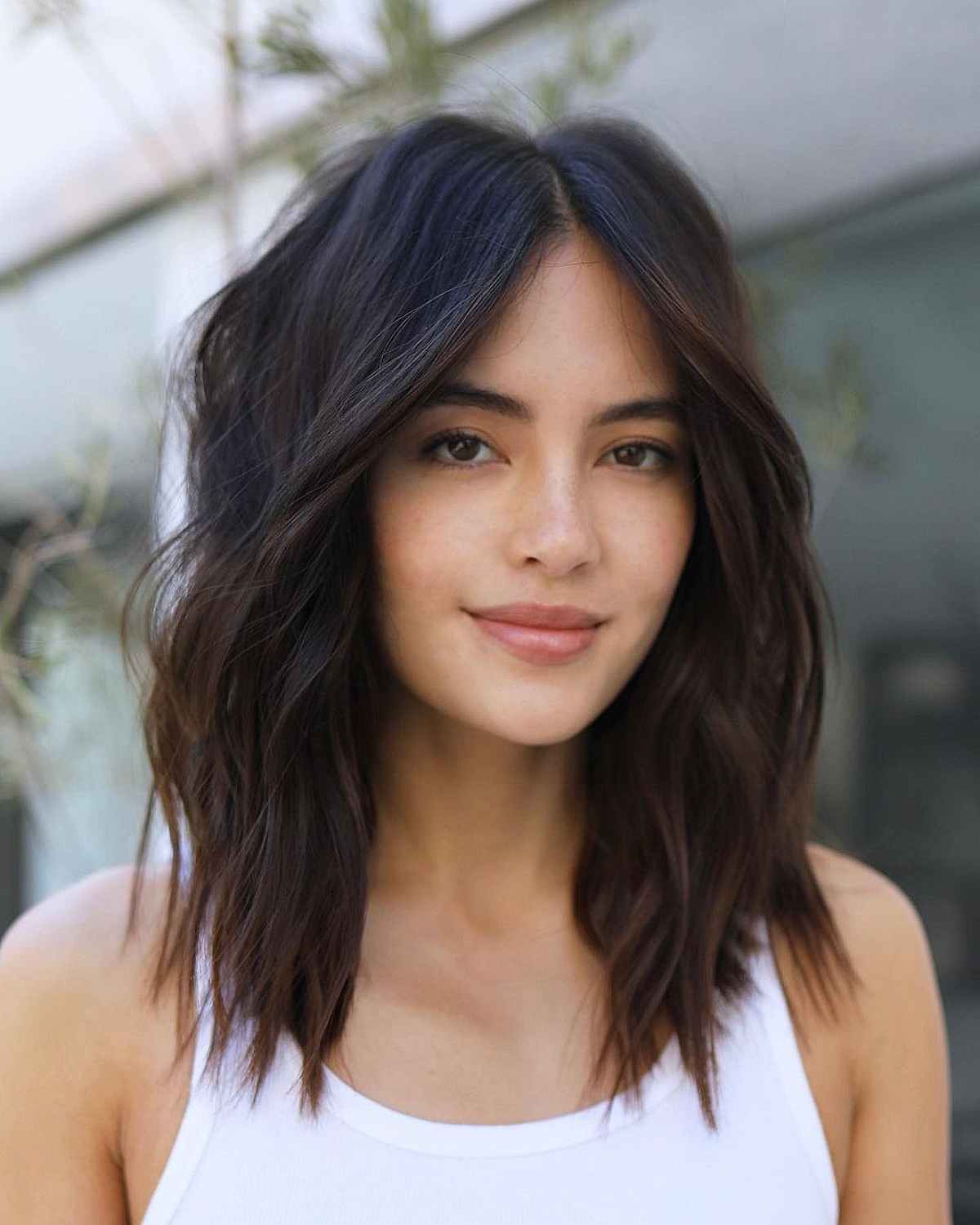 Collarbone Shag With Curtain Bangs — Classy Low Maintenance Haircuts