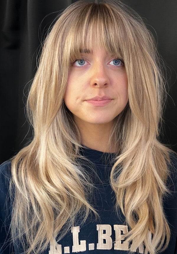Mid-Back Layers With Honey Balayage — Classy Low Maintenance Haircuts