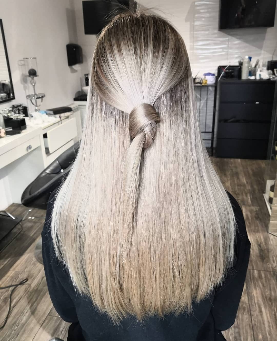 Platinum Blonde With Subtle Dark Lowlights Platinum Blonde With Subtle Dark Lowlights — Classy Lowlights for Blondes