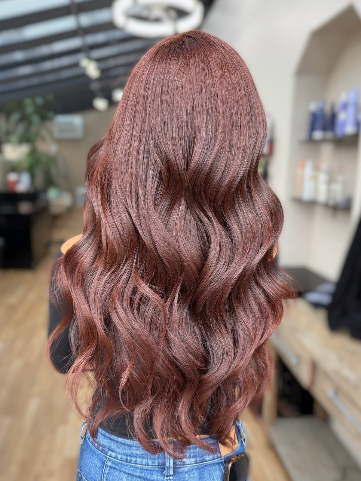 Rich Mahogany Mid-Back Layers With Blowout Rich Mahogany Mid-Back Layers With Blowout — Classy Mahogany Hair