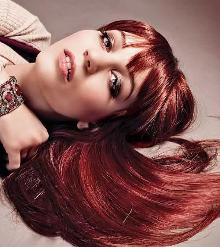 Mid-Back Mahogany With Subtle Highlights And Wispy Bangs Mid-Back Mahogany With Subtle Highlights And Wispy Bangs — Classy Mahogany Hair