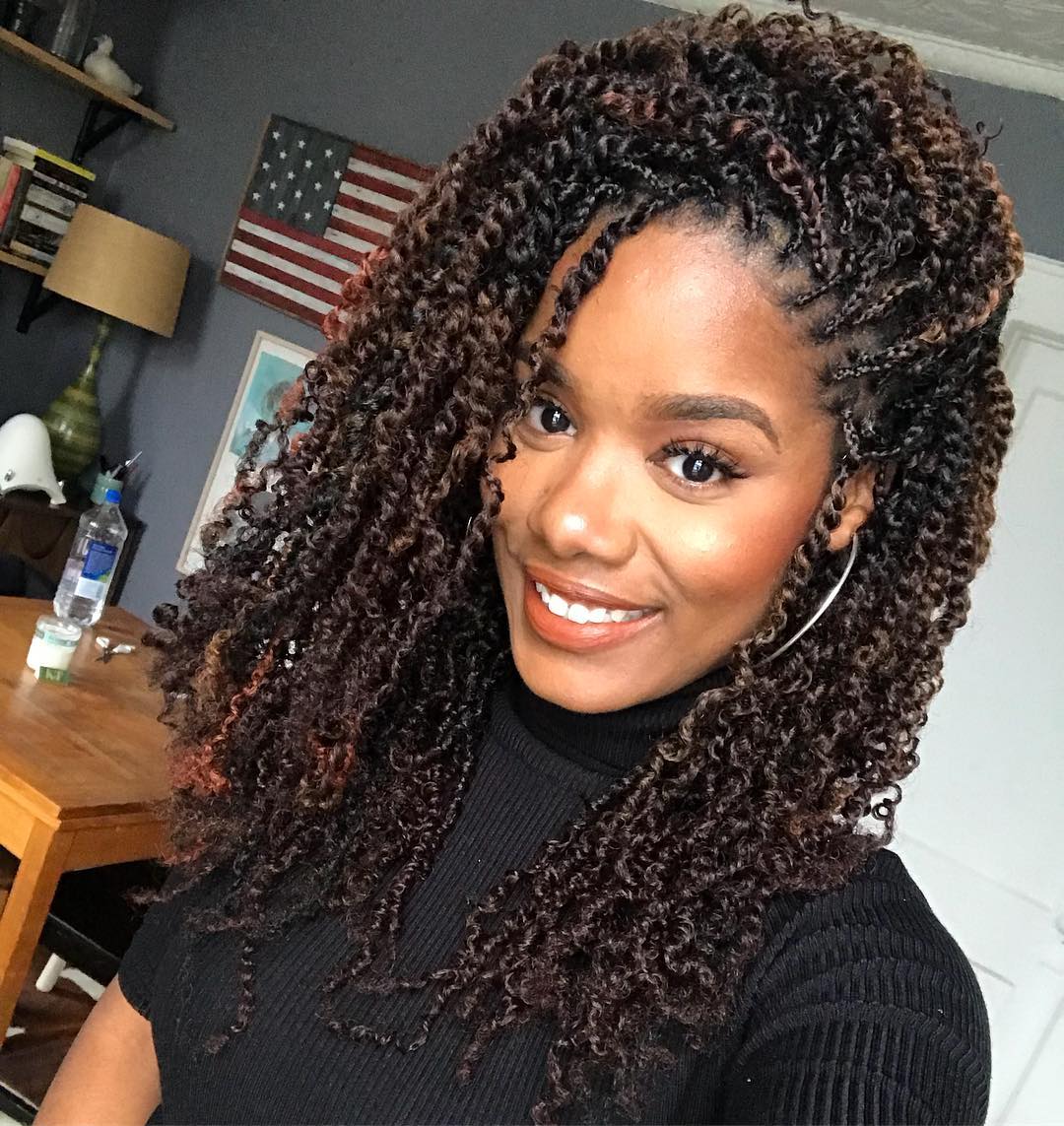 Dark Brown Twists With Auburn Highlights Dark Brown Twists With Auburn Highlights — Classy Marley Twists Hairstyles