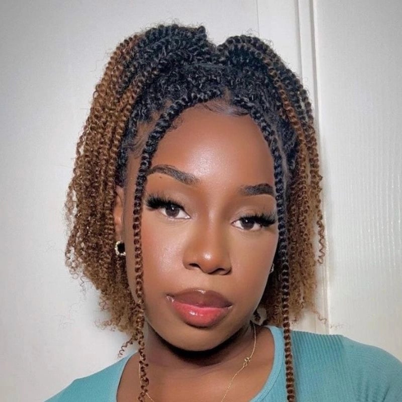 Collarbone Kinky Twists With Brown Highlights Collarbone Kinky Twists With Brown Highlights — Classy Marley Twists Hairstyles