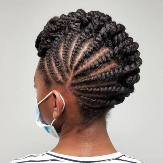 Mohawk-Inspired Black Flat Twist Updo Mohawk-Inspired Black Flat Twist Updo — Classy Marley Twists Hairstyles