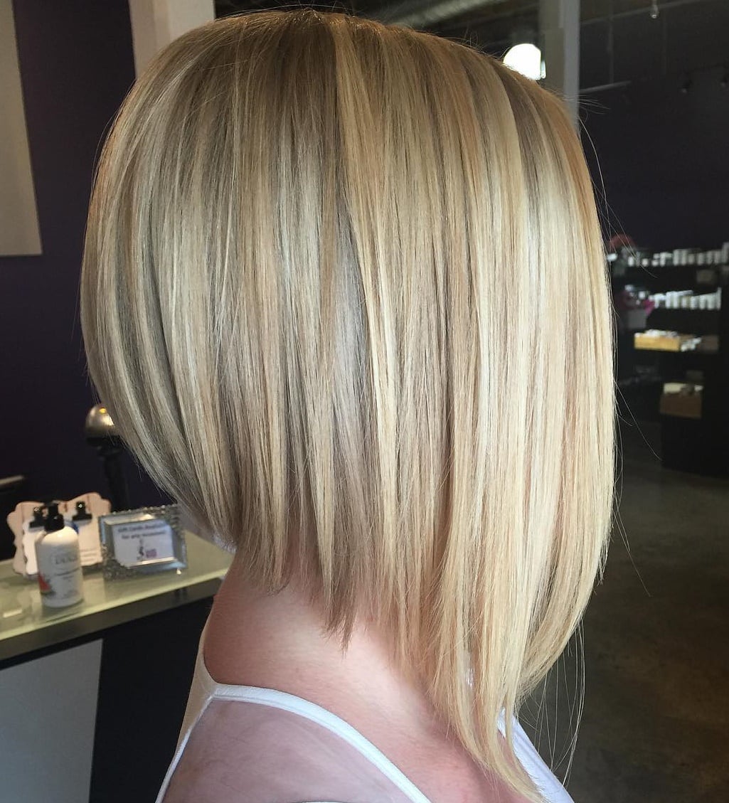 Collarbone Angled Bob Blonde — Classy Medium Bob