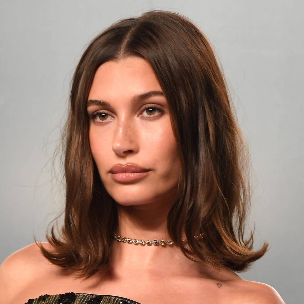 Dark Brown Wavy Layers Curtain Bangs — Classy Medium Length Haircuts