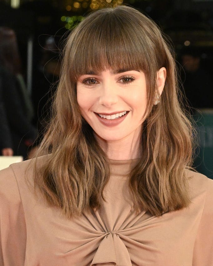 Shoulder Length Light Brown With Blunt Bangs Shoulder Length Light Brown With Blunt Bangs — Classy Mid Length Haircuts