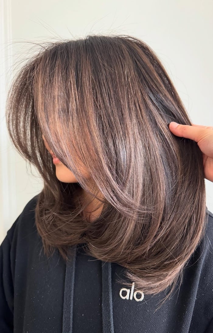 Collarbone Lob With Subtle Highlights — Classy Mushroom Brown Hair