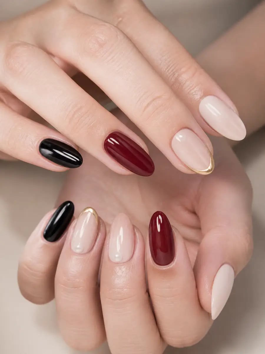 Medium Oval Variety Glossy Nails — Classy Nail Shapes