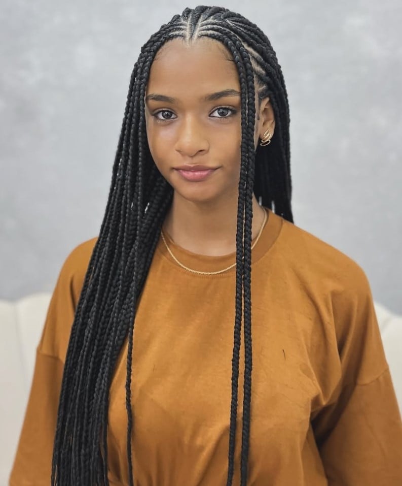 Long Uniform Mid-Back Braids Long Uniform Mid-Back Braids — Classy Natural Braids