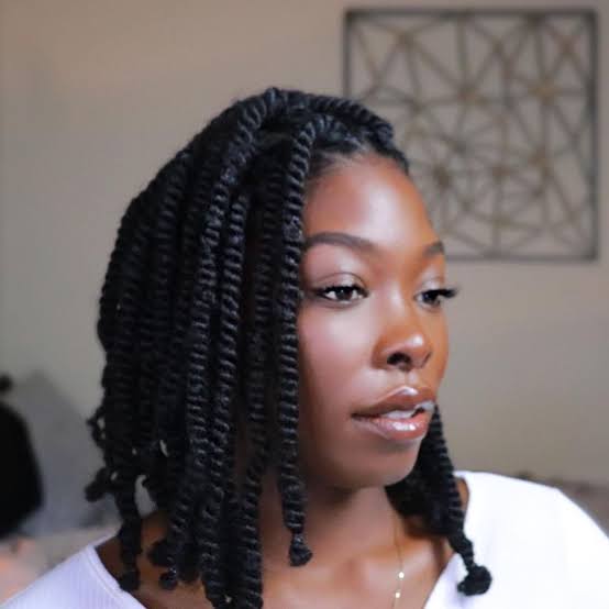 Collarbone Loose Twists With Side Part — Classy Natural Hair Twists