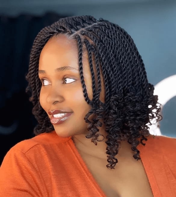 Shoulder Length Twists With Curly Ends — Classy Natural Hair Twists