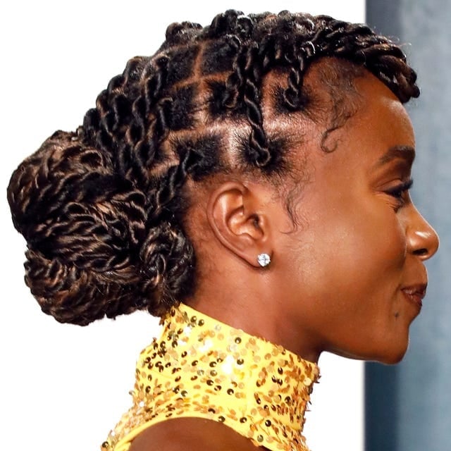 Dark Brown Twisted Updo With Defined Sections — Classy Natural Hair Twists