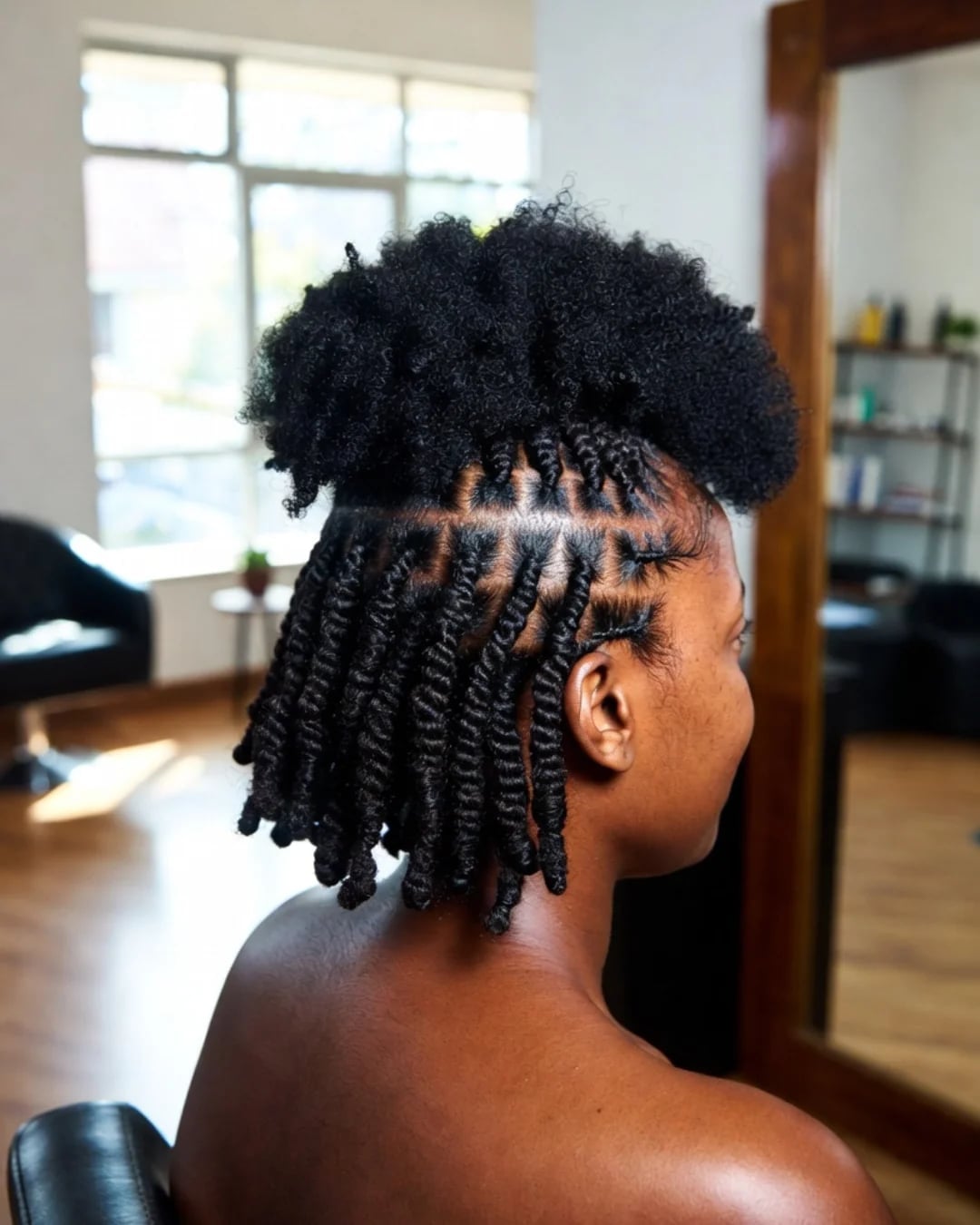 Short Flat Twists With Afro Puff — Classy Natural Hair Twists