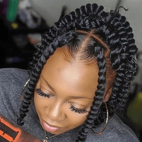 Collarbone Large Defined Two-Strand Twists — Classy Natural Hair Twists