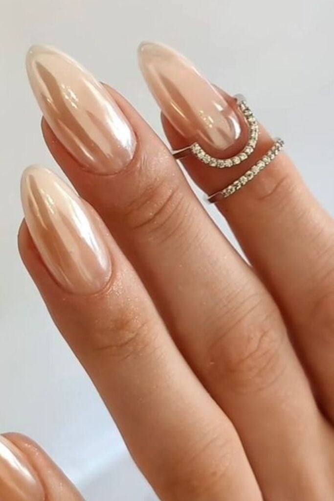 25 Bridal Chrome Nails That Look Luxurious - Veil and Crown