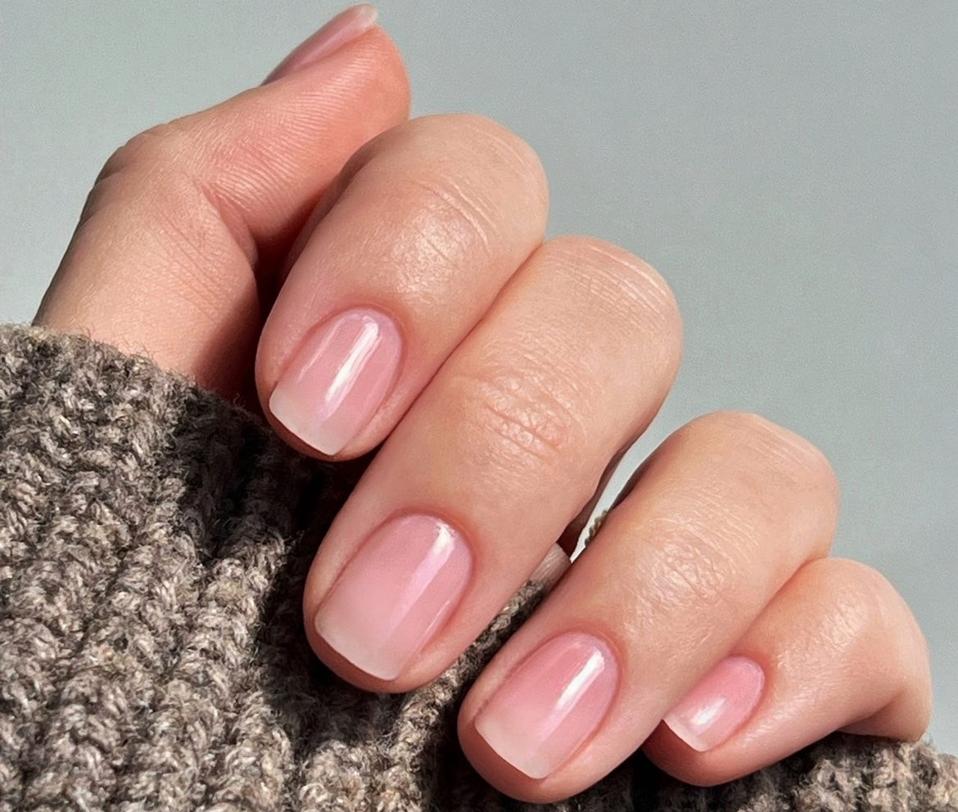 Delicate Milky Pink Almond French Manicure — Classy Nurse Nails
