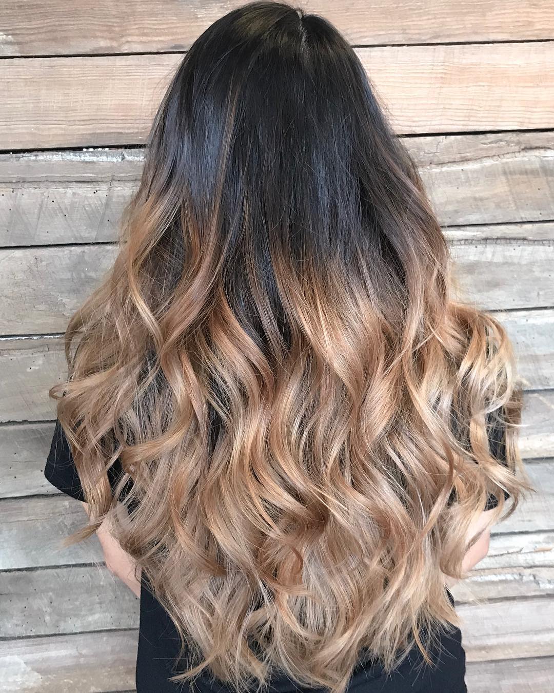 Mid-Back Hair With Dark Brown To Blonde Ombré Transition Mid-Back Hair With Dark Brown To Blonde Ombré Transition — Classy Ombré Hair