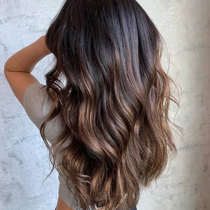 Long Layered Hair With Rich Caramel Ombré Long Layered Hair With Rich Caramel Ombré — Classy Ombré Hair