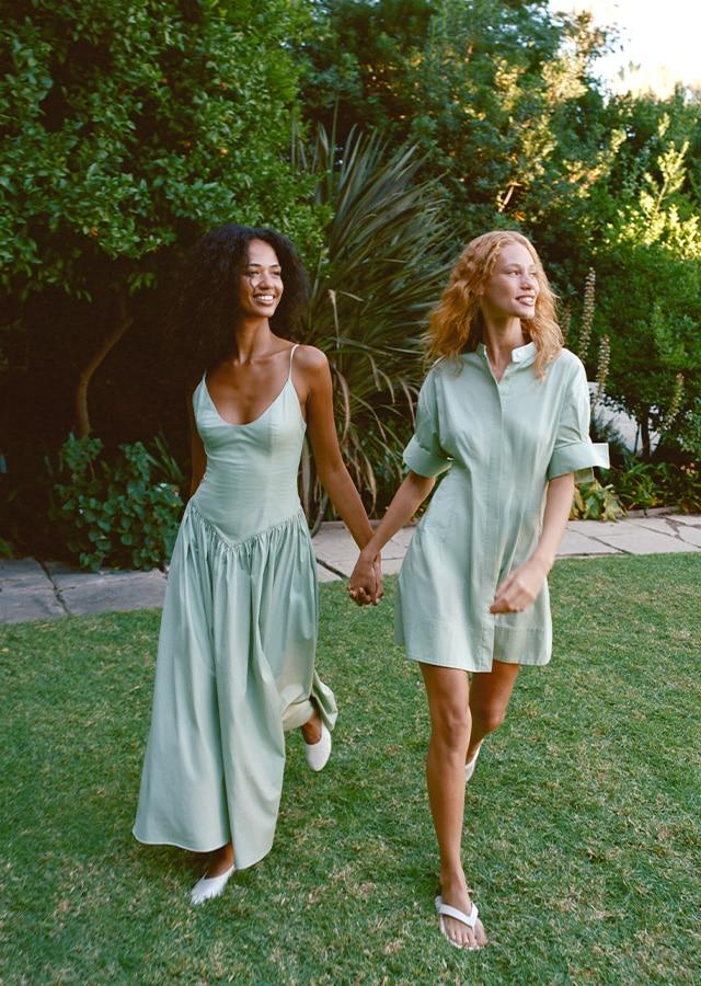 Matching Sage Green Dresses for an Outdoor Gathering Matching Sage Green Dresses for an Outdoor Gathering — Classy Outdoor Outfit