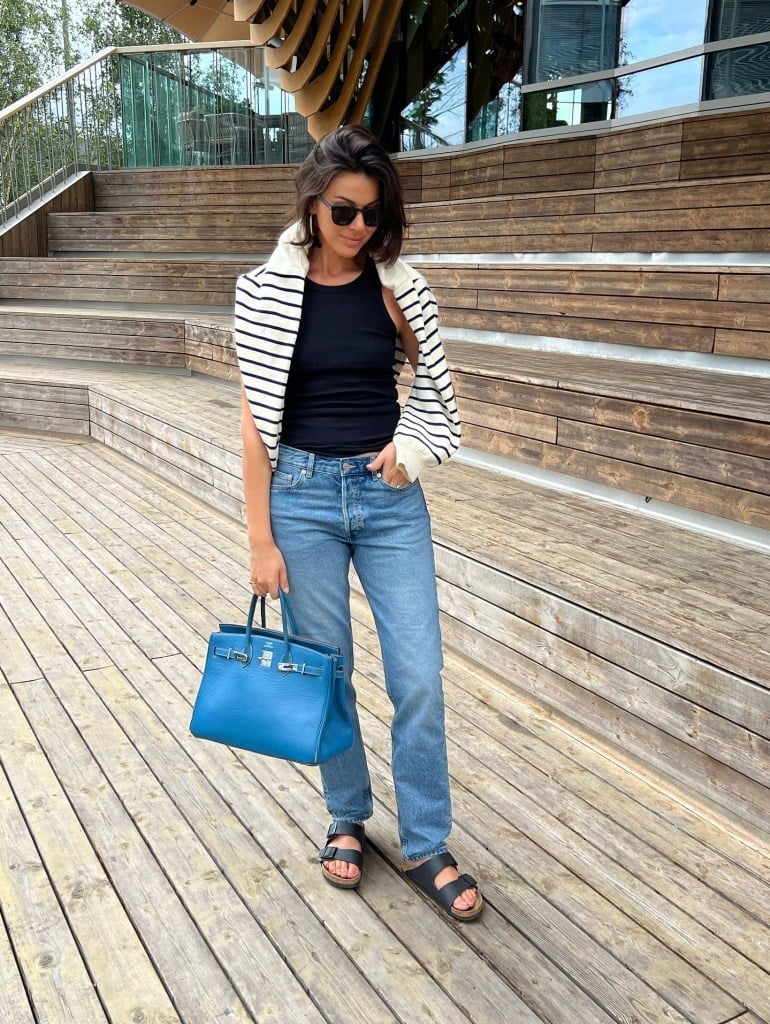 Olive Green Blazer with Cream Trousers Olive Green Blazer with Cream Trousers — Classy Outfits with Birkenstocks