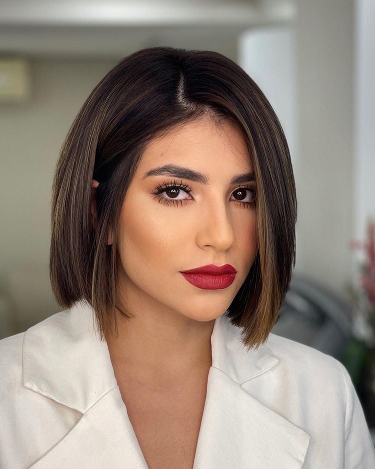 Collarbone Blunt Bob With No Bangs Collarbone Blunt Bob With No Bangs — Classy Oval Face Haircuts