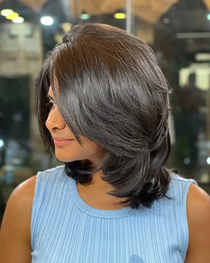 Shoulder Length Layers With Blowout Shoulder Length Layers With Blowout — Classy Oval Face Haircuts