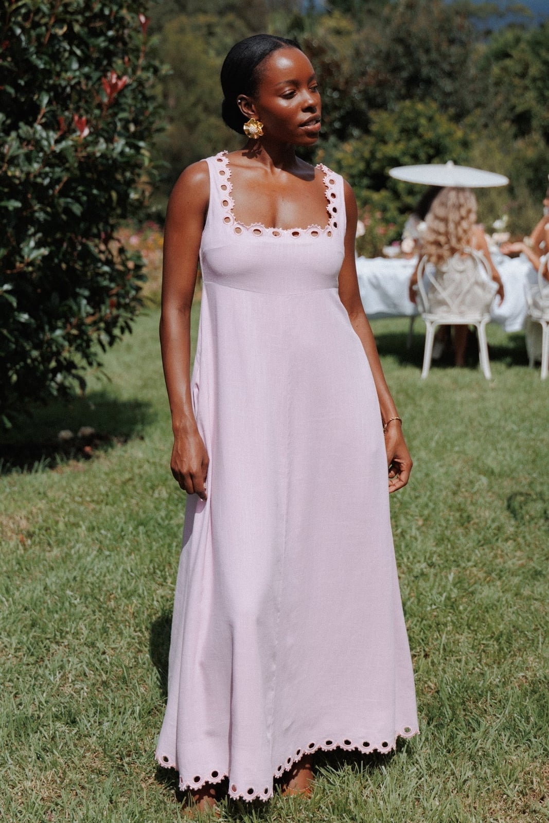 Pale Lavender Textured Knit Maxi Dress — Classy Pastel Outfits