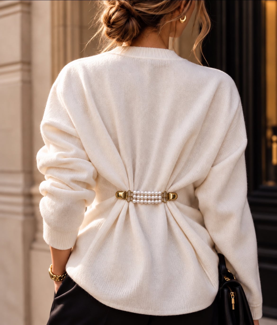 Pearl Clothing Clip – Elegant Pearl Sweater Clip | TSB – The Shoelace Brand