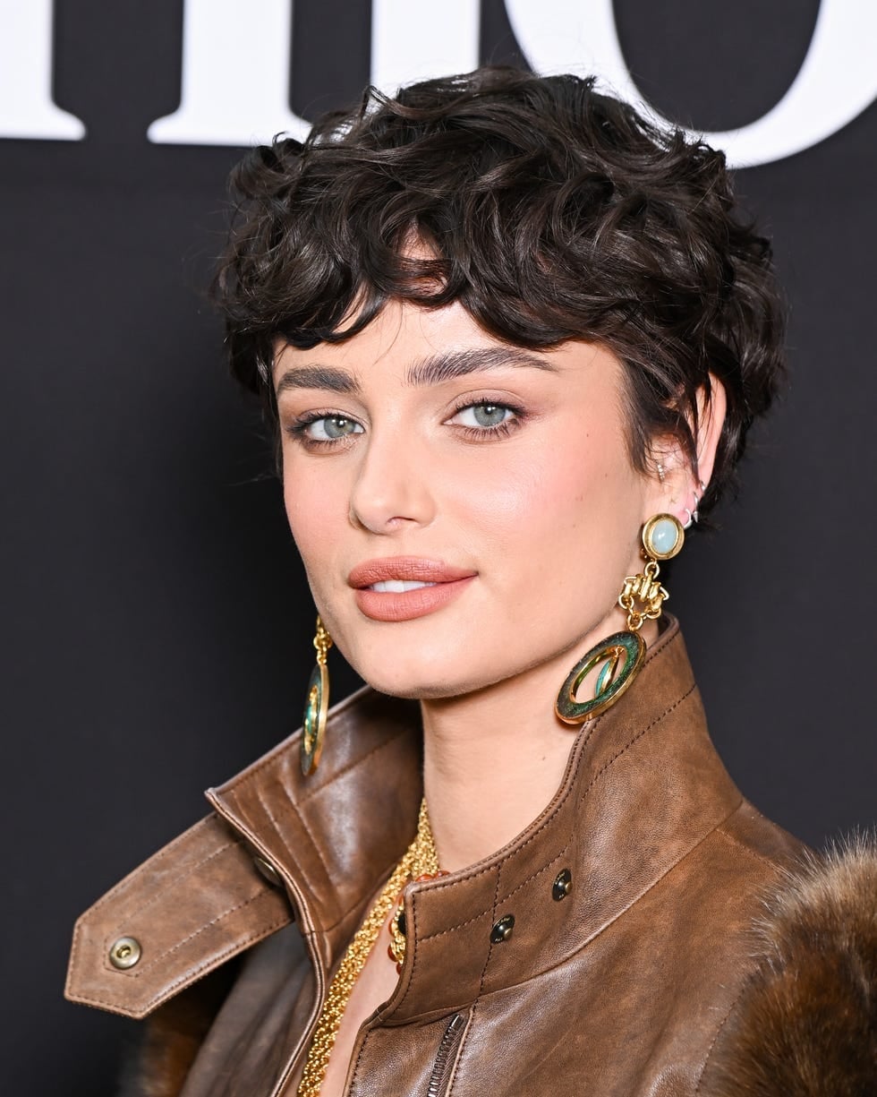 Dark Brown Pixie With Voluminous Curls Dark Brown Pixie With Voluminous Curls — Classy Pixie Haircuts