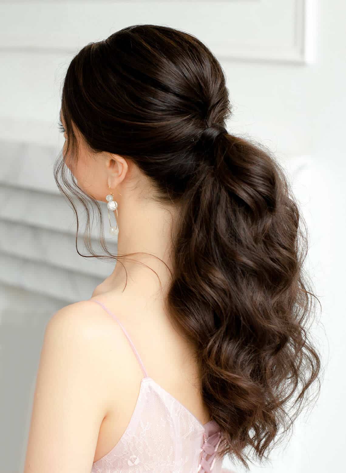 Thick Dark Brown High Ponytail — Classy Professional Hairstyles