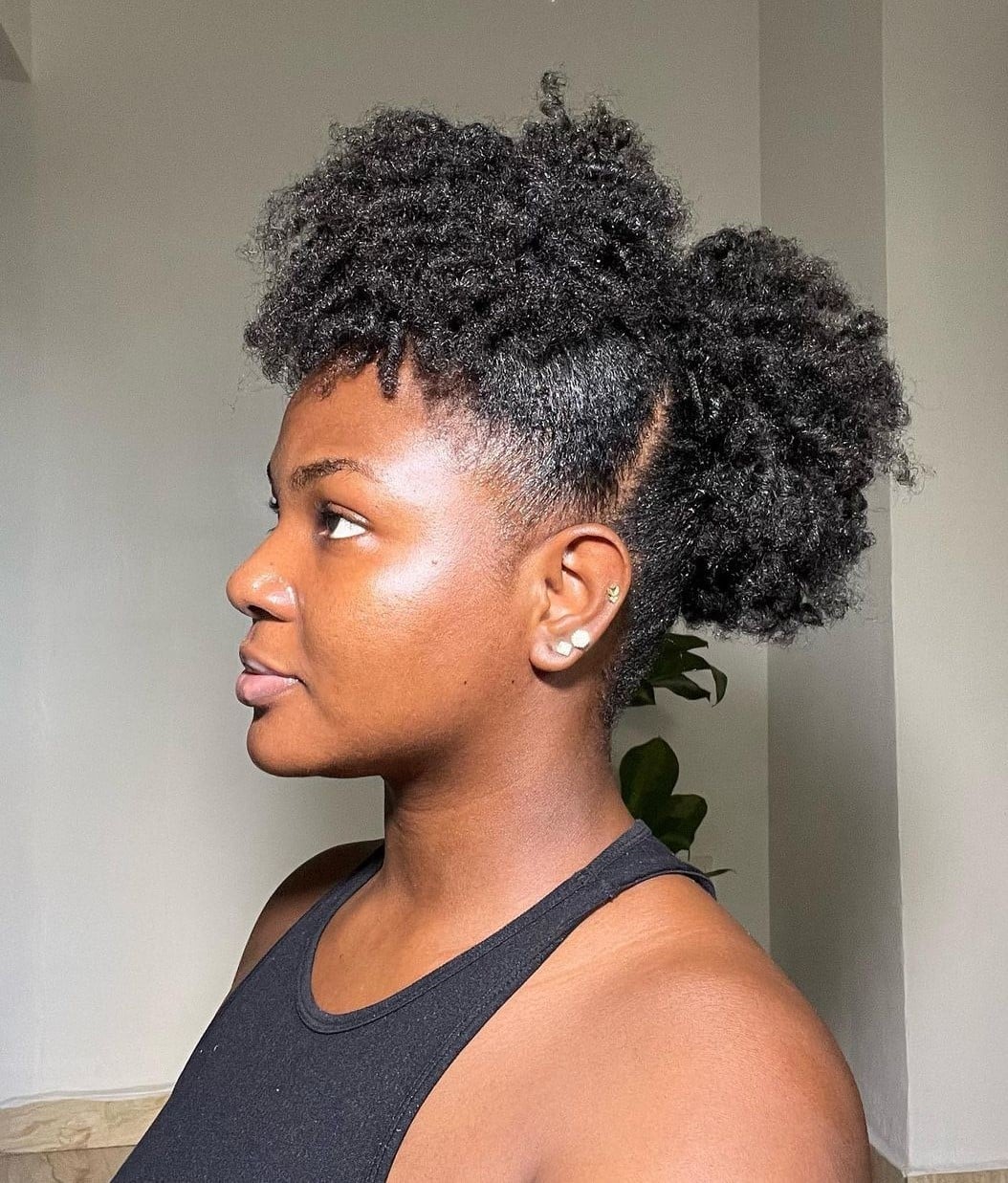 Large Puff Natural Coily Texture Large Puff Natural Coily Texture — Classy Puff Hairstyles